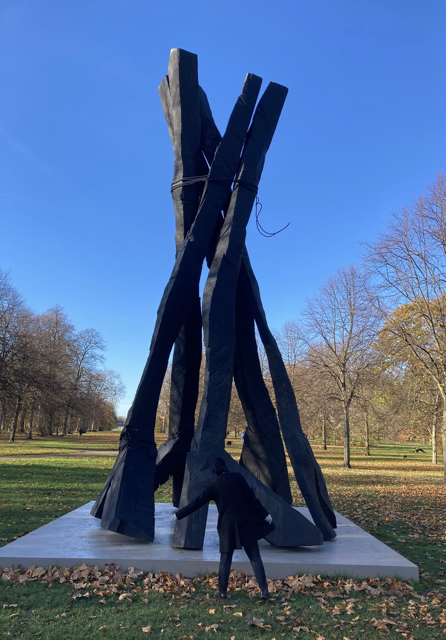 Ten timber sculptures